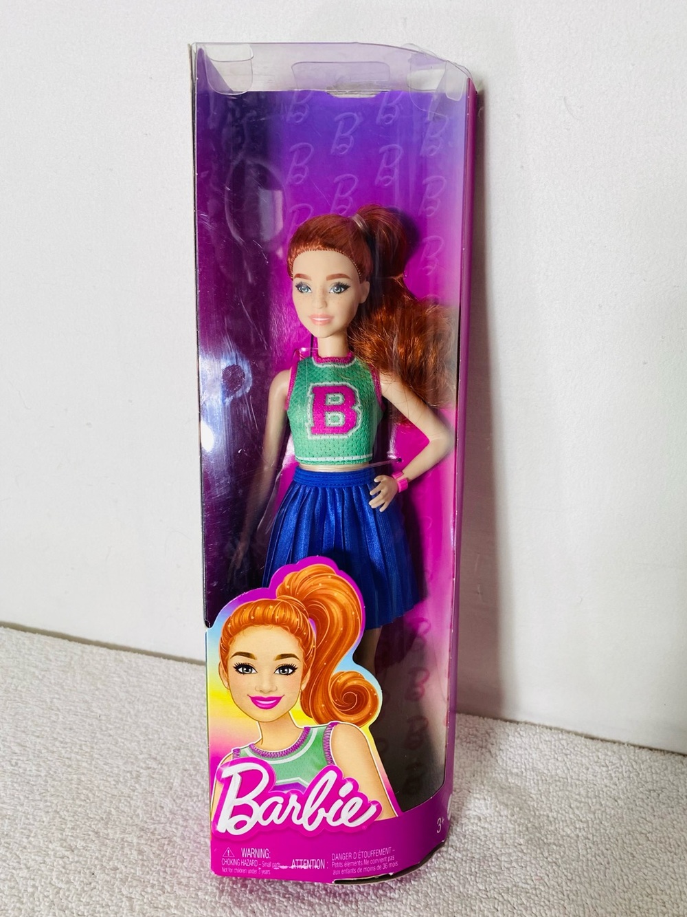 Mattel Barbie Fashionistas Sport Skirt Doll 232 Redhead Side Pony HYT90 NEW